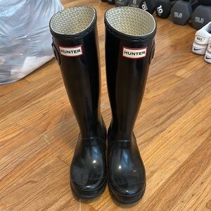 Hunter Black Tall Rain Boots